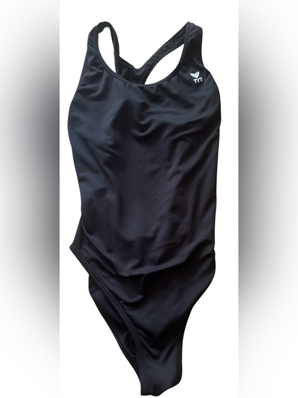 TYR Solid Maxfit One Piece Swimsuit Women’s US Size 40  Black Swim Suit Laps